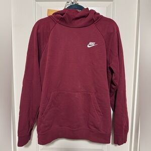 Nike Women’s Maroon Cowl Neck Hooded Sweater